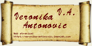 Veronika Antonović vizit kartica